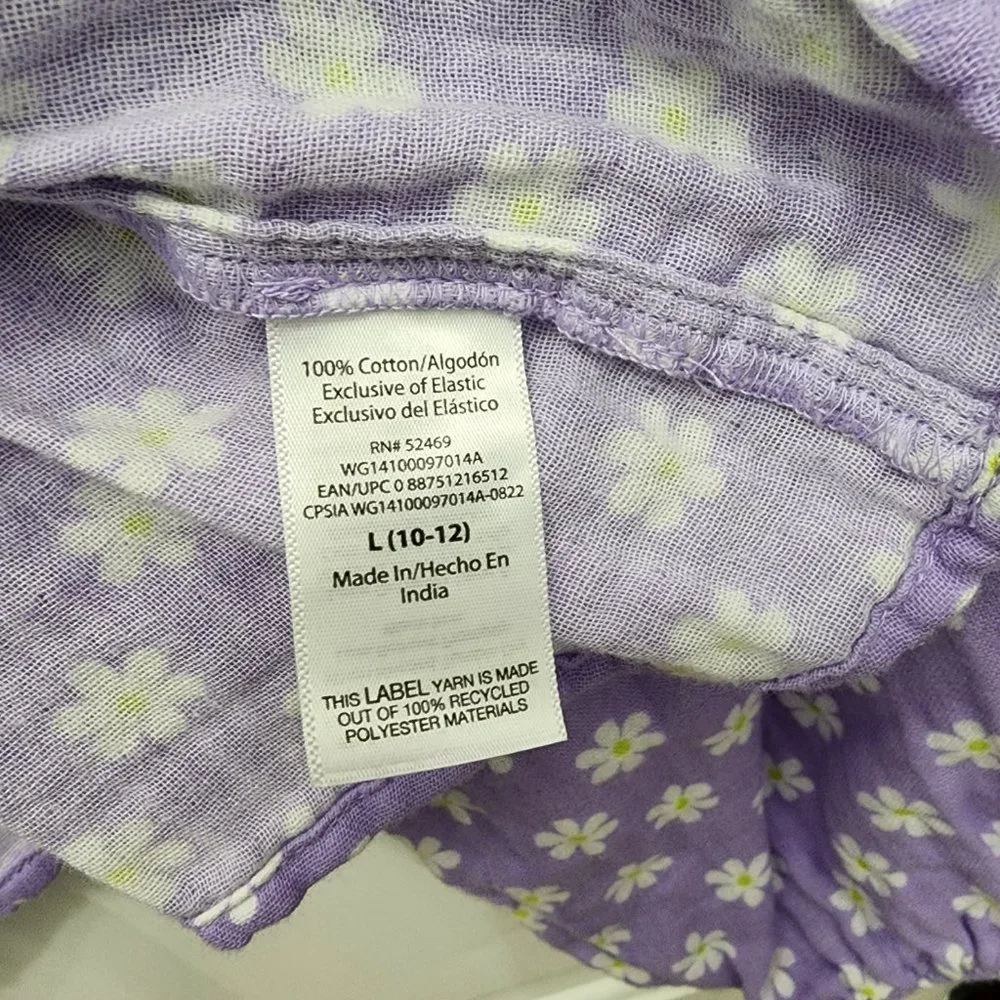 NWT Wonder Nation Girls Double Cloth Lace-Up Top Size L (10-12)